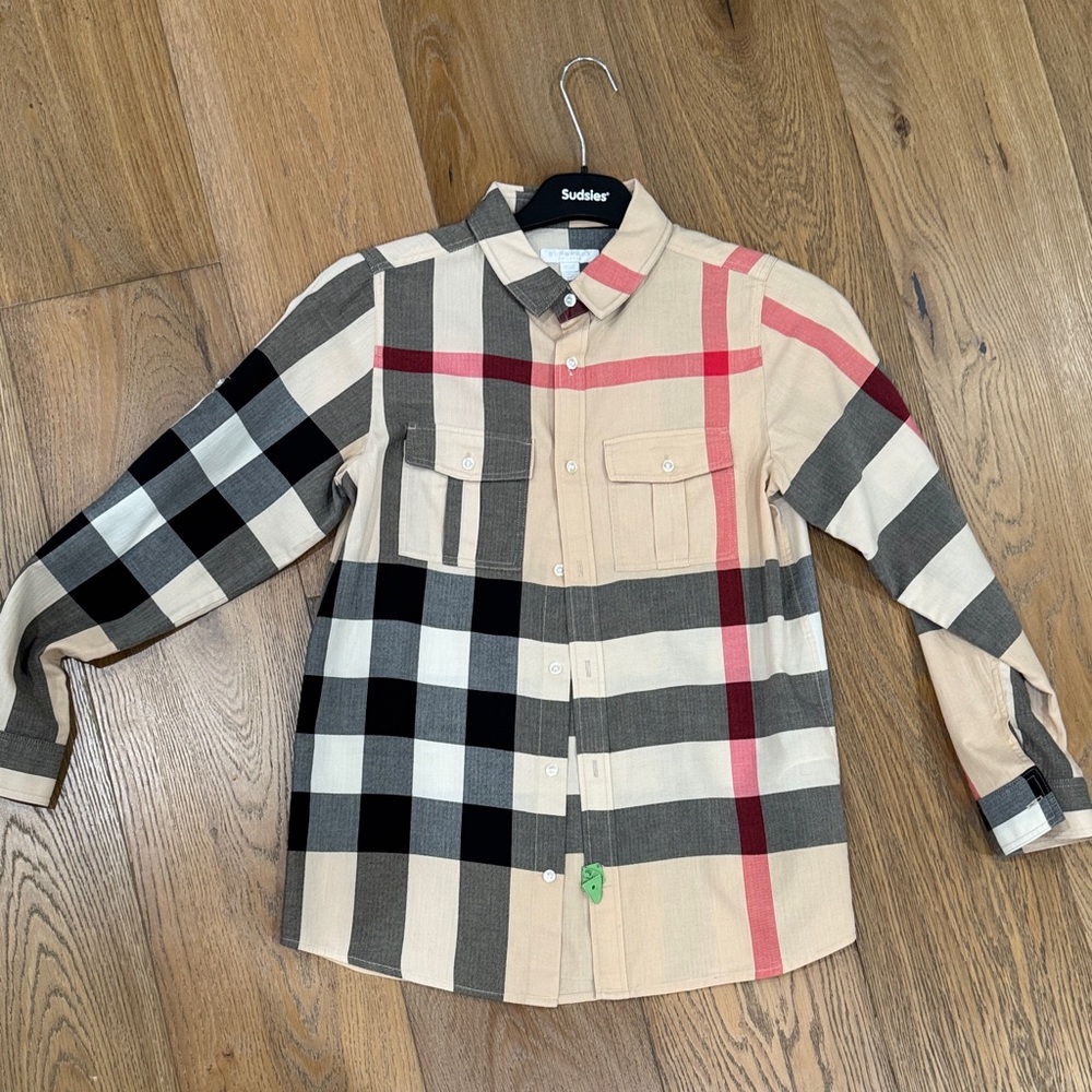 Burberry Kids Plaid Shirt - Beige, Black, Red